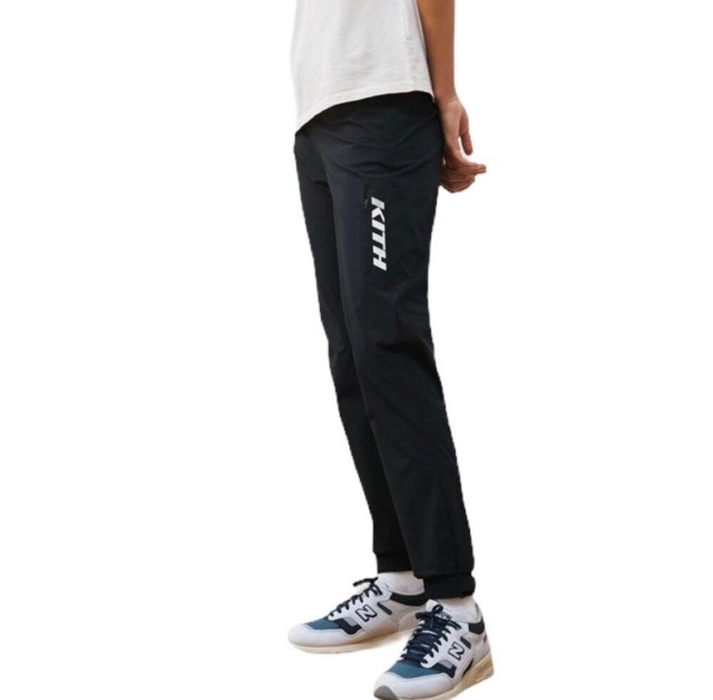 KITH Keala Jogger Pants Zipper Pockets Nylon KHW6117 Black Women Small